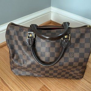 Louis Vuitton Speedy Shoulder Bag 30 Brown Canvas